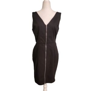 NEW Aqua Black Zip Up Open Back Dress